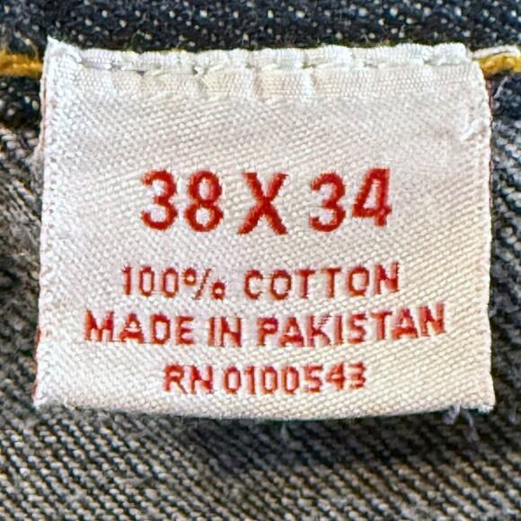 VTG Evolution in Design Jeans Mens Straight Leg Dark Wash Y2K Classic Size 38/34 - Picture 6 of 7